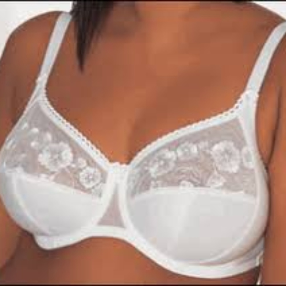 NWT Goddess 9010 Sheer Expressions Underwire Bra White